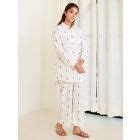 Blue Polka Dot Cotton Kurta with Pants - Set of 2