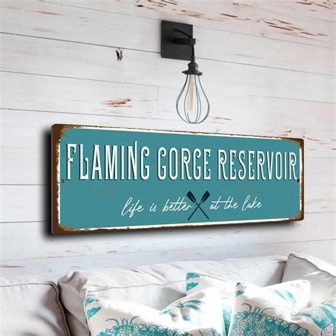 Flaming Gorge Reservoir Sign - Classic Metal Signs