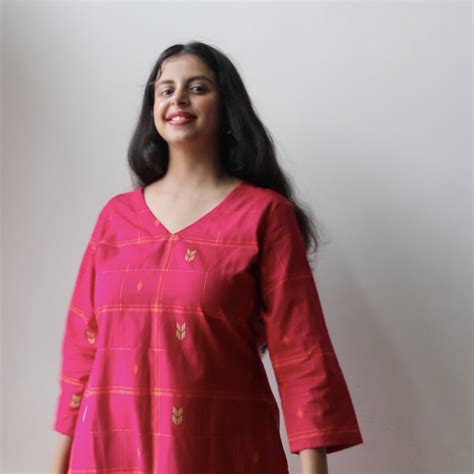 Dark Pink long Kurti | Souldesign.in