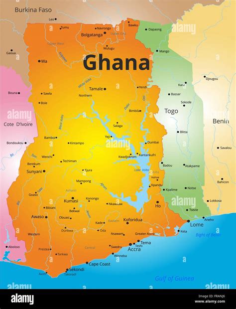 Accra Ghana Map Country