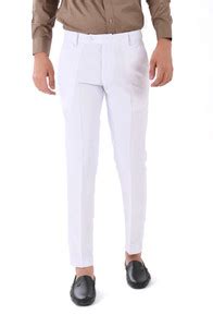 HNJ FASHIONN Tapered Men White Trousers - Buy HNJ FASHIONN Tapered Men ...