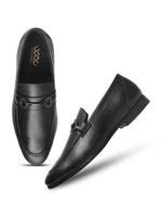 WAVEWALKER TINNY Men Black Leather Slip-On Loafers – The Superkart