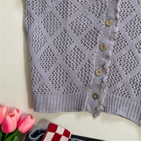 Lavender Crochet Top-Bust 36 to 38 – Outdated