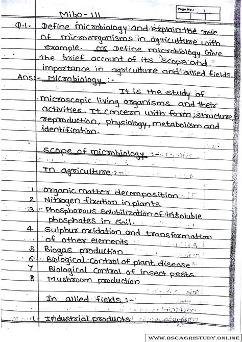 MIBO 111 Handwritten NOTE 2 - General Microbiology - Studocu