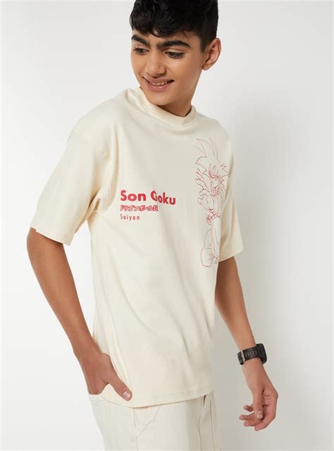 Buy Boys Son Goku Print Oversized T-shirt Online at just Rs. 549.0 ...