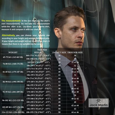Mens Sport Coat Size Chart Size Chart | OMJ Shirts And Sport Coats
