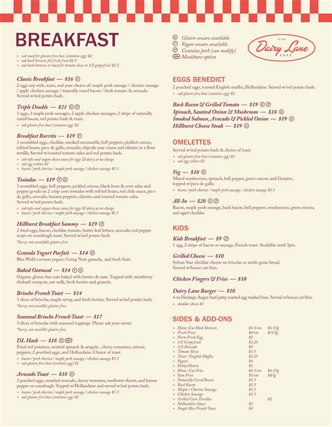 Dairy Lane Cafe - Restaurant Web Expert