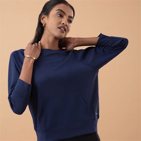 Nykd All Day Casual Chic Sweatshirt-NYAT146-Peacoat – Nykd by Nykaa
