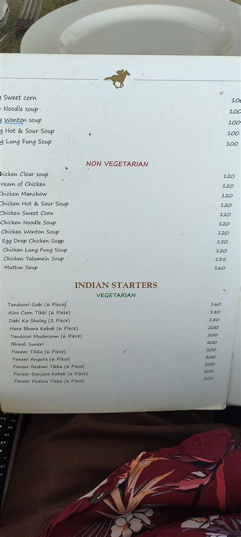 Menu at Turf Club House Restaurant, Pune, 1