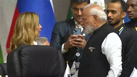 VIDEO Of PM Modi's Candid Interaction With Italian Counterpart Giorgia ...