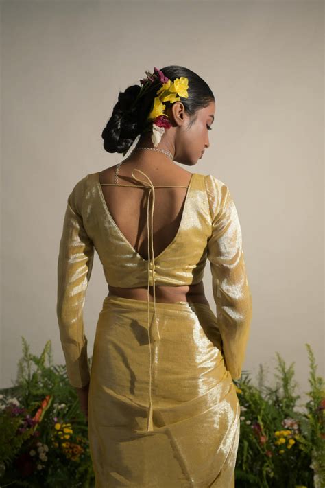 Buy Ready Made Full Sleeve Saree Blouses Online | Huts & Looms