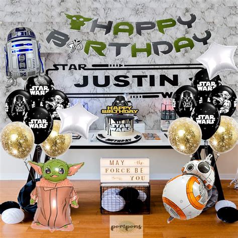 20 Pcs Star Wars Birthday Decorations, Star Wars Party Decor Kit for ...