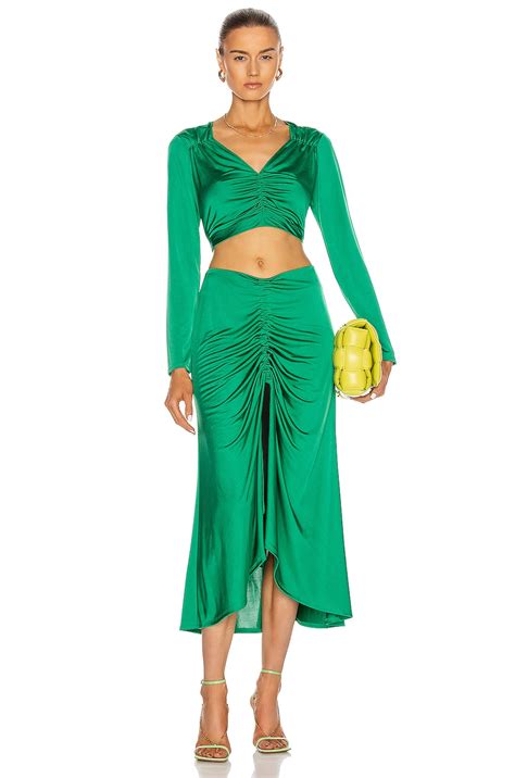 Alexis Didi Skirt in Emerald | FWRD