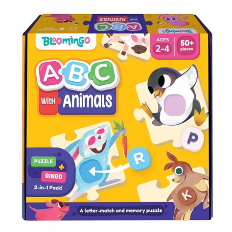 Buy Bloomingo Learning Kit: ABC with Animals - Learn The Alphabets ...