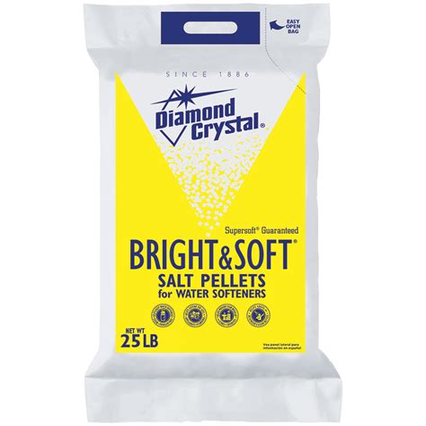 Diamond Crystal Bright & Soft Water Softener Salt Pellets, 25 Lb ...