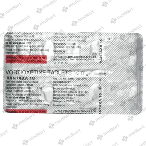 VANTAXA 10MG TABLET 10'S Price, Uses, Side Effects & Substitutes | Medkart