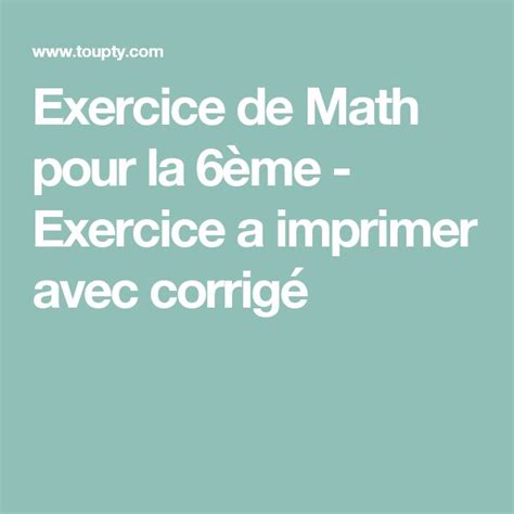 Image result for Tutorial Exercise En Math En 6Eme