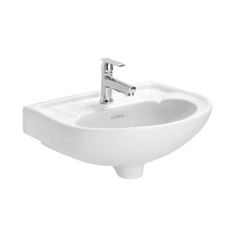 Cera Canon 450 x 350 Snow White Wall hung wash basins without pedestal ...