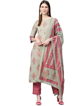 Buy ETISHA Women's Rayon Self Designe Woven Printed INDI A-Line Kurti ...
