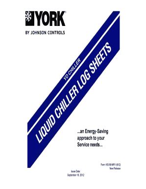 YD Chiller Maintenance Requirements / Chiller Log Sheet (Form 160.69 ...