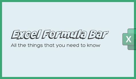 Image result for MS Excel Formula Bar