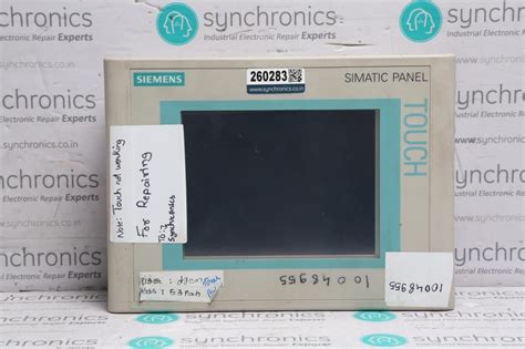SIEMENS TOUCH PANEL TP177B 1P 6AV66… Repair India | Synchronics
