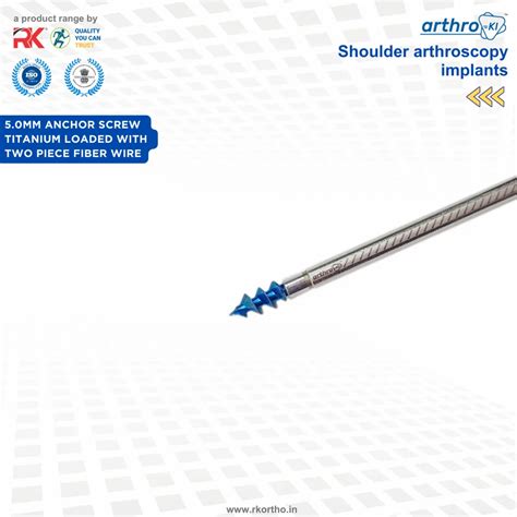 Shoulder Arthroscopy Implants. - 2.8mm Anchor screw titanium loaded ...