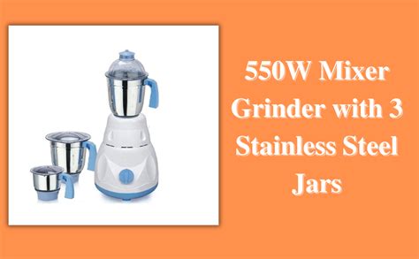 Buy Drumstone Multipurpose 550W Mixer Grinder Jar with 3 Stainless ...