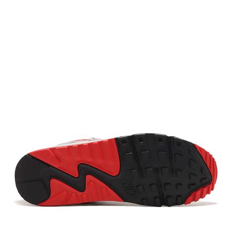 NIKE AIR MAX 90 PHOTON DUST/UNIVERSITY RED 23SU-I（ナイキ エア マックス 90-グレー ...