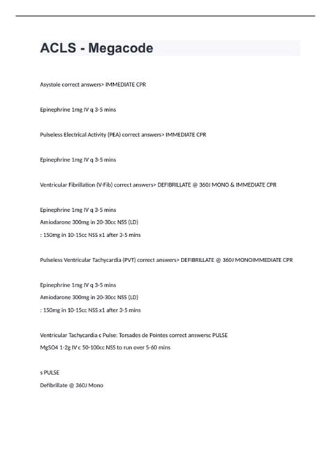 Image result for ACLS Mega Code