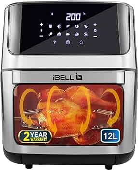 iBELL AF1270M Air Fryer Oven 12L, 2 Year Warranty, 2000W, with ...