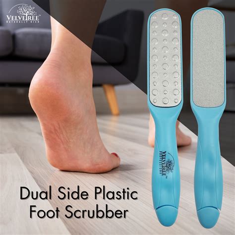 Dual Side Plastic Foot Scrubber (Blue) – Velvetree