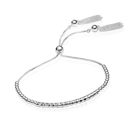 LeCalla - Buy 925 Sterling Silver Italian Diamond-Cut Beaded Sliding ...