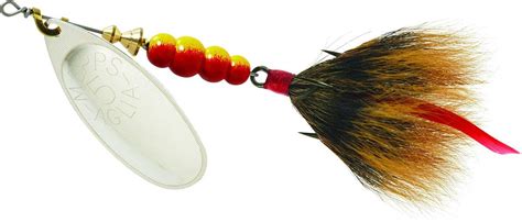 Mepps Aglia Dressed Treble Fishing Lure, 1/2-Ounce, Silver/Brown Tail ...
