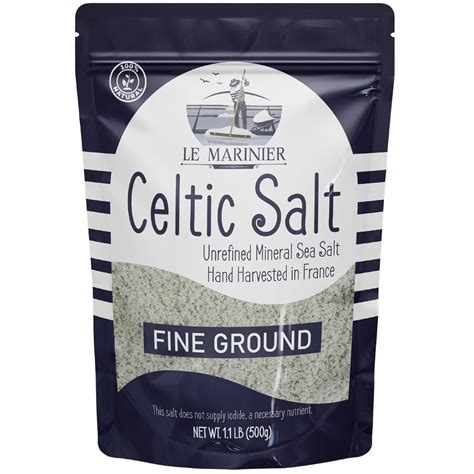 Amazon.com : Le Marinier Celtic Salt Fine Ground, 1.1lb - 18oz. +82 Minerals Unrefined French ...
