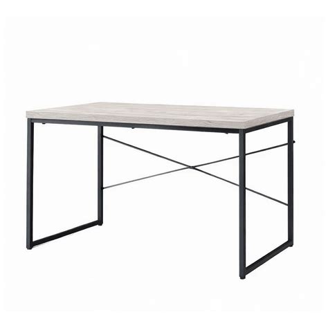 GOODSILO Industrial Style Writing Desk with Faux Concrete Top and Metal ...