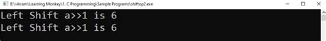 Image result for Left Shift Operator Example