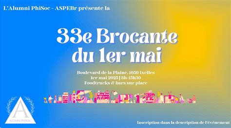 33ème Brocante du 1er mai 2025 de l’ASPEBr, Boulevard de la Plaine ...