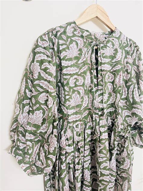 "MY DARLING GO GREEN" MULMUL SWING DRESS – The Pink Tint Store
