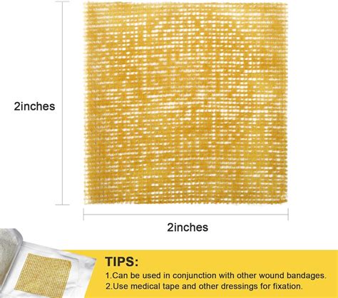 Manuka Honey Gauze Wound Dressing 2x2, 10-Pack - Non-Stick Bandage for Cuts, Surgical Wounds ...