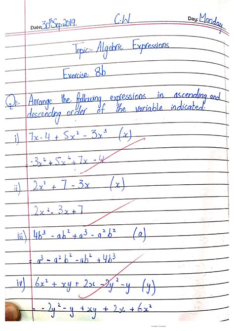 Image result for 7th Math Class Algebric Expression