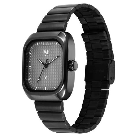 Buy Online Fastrack Vyb Maverick Quartz Analog Grey Dial Grey Metal ...