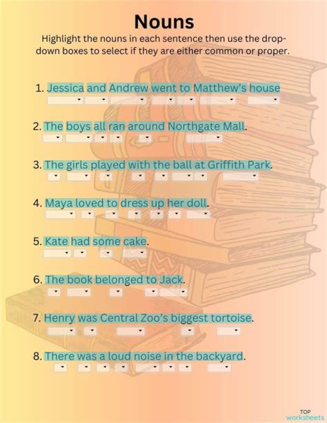 Image result for Modifying Nouns Worksheet