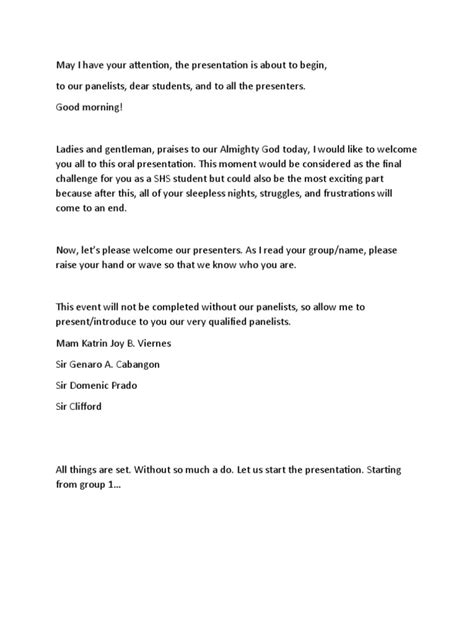 Image result for Research Script Sample