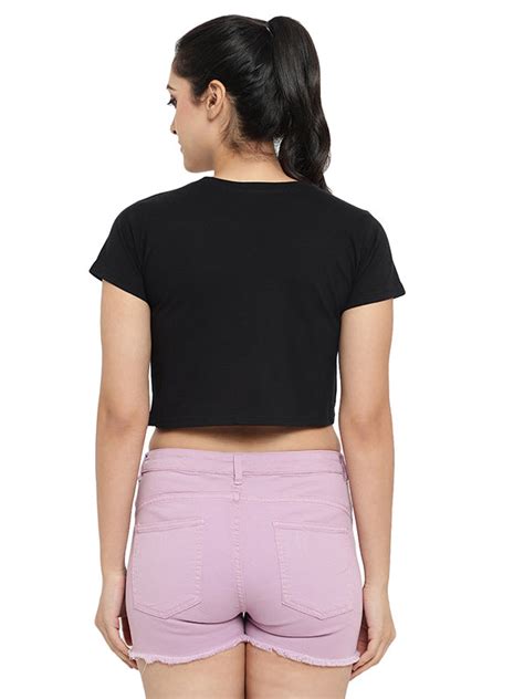 Aisi Dhaakad Hai Women Short Sleeve Printed Cotton Crop Top – The Dance ...