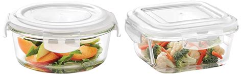 Borosil Klip N Store Glass Storage Containers – Square 520ml and Round ...