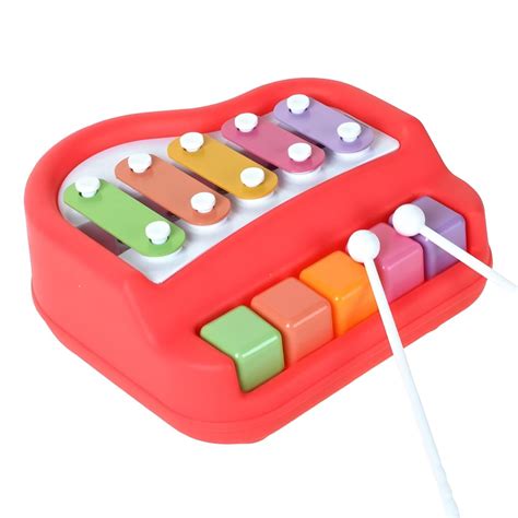 Buy KEENBEY 5 Colorful Keys Musical 2 in 1 Xylophone and Mini Piano ...