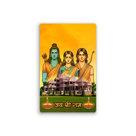 Buy EVERCAREGIFTS Hindu God Shri Ram Darbar Fridge Magnet God Photo ...