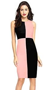 Buy FEEL CLOSE LIVE CLOSE Women's Bodycon Knee Length Dress (Red_M) at ...