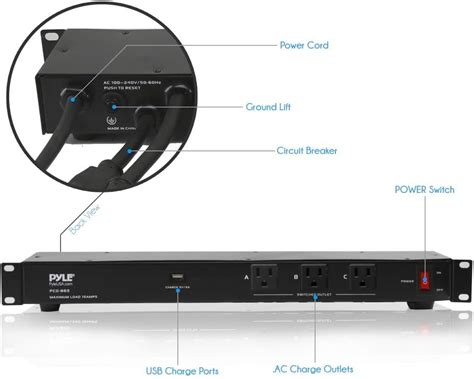 Pyle 19-Outlet 1U Rackmount PDU Power Distribution India | Ubuy